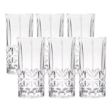 Imagem de Jogo De 6 Copos Altos 460ml Em Cristal, Fits Casual Outdoor Activities & Indoor Dinner Parties(88009ML360)