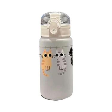 Imagem de Garrafa De Água 550ML Com Estampa 3D De Gato E Cachorro, À Prova De Va