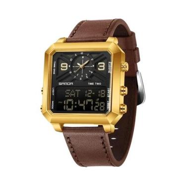 Imagem de Relógio Esportivo Masculino À Prova D'Água Com Duplo Display LED Analó