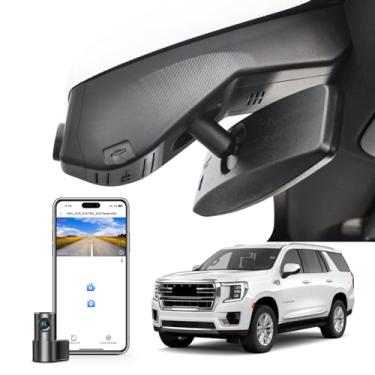 Imagem de Mangoal Câmera frontal 4K e traseira 1080p Dash Cam ajuste personalizado para GMC Yukon, Yukon XL 2021-2022 (modelo B), SLE SLT AT4 Denali, visual OEM integrado, vídeo UHD 2160P, G-sensor, gravação em