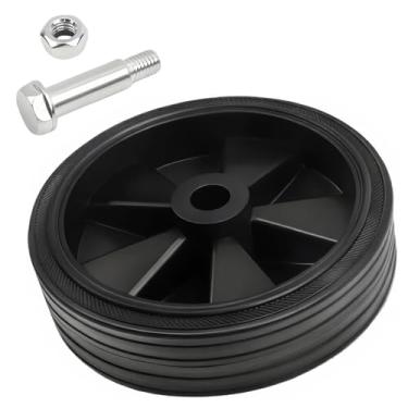 Imagem de Rodas de compressor de ar de 4,5 polegadas, 1 pacote com parafusos, peças de reposição de roda universais de 1,3 cm de diâmetro interno para compressor de ar e carrinhos de mão, silenciosas e