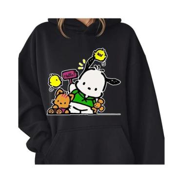 Imagem de Moletom Feminino Sanrio Pochacco & Amigos Com Capuz, Personagens De De