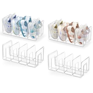 Imagem de Shoe Rack HBlife Clear Acrylic, organizador de armário infantil, pacot