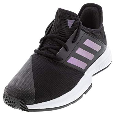 Imagem de adidas Tênis masculino Gamecourt Wide, Preto/Preto/Branco, 10
