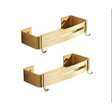 Imagem de Prateleiras de banheiro prateleira montada na parede prateleira de banheiro prateleira de chuveiro suporte de xampu prateleira de canto suporte de chuveiro organizador de prateleira de banheiro (cor