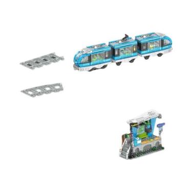 Imagem de Conjunto De Blocos De Montar Trem Intermunicipal Para Meninos E Menina