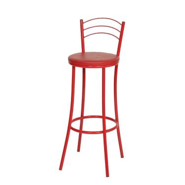 Imagem de Kit 2 Banquetas Fixas Bp26a De Metal Treparoni Vermelho
