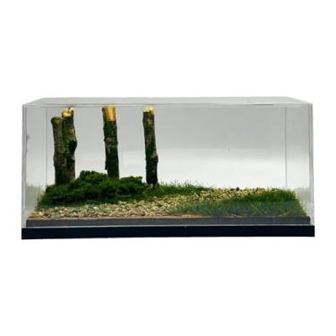 Imagem de Dynwave Caixa de exibição transparente para miniaturas de veículos em escala 1/64, à prova de poeira, e criativa, com tema de cascalho. Organizador