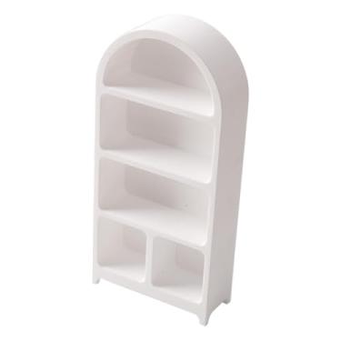 Imagem de harayaa Armário em miniatura 1:12, mini móvel, estante, feito à mão, para casa de bonecas, acessórios para sala de estar em microescala, Branco, com Os Pés