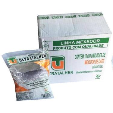 Imagem de 10.000 Mexedor Misturador De Café Cristal Ultratalher  1Cx 