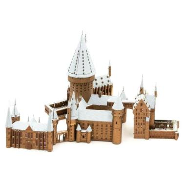 Imagem de Miniatura de montar metal earth harry potter hogwarts n neve, Dourado