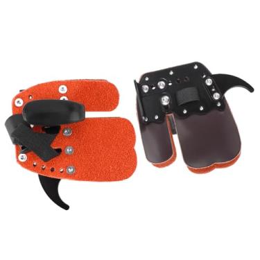 Imagem de SPYMINNPOO Protetor de Dedo de Tiro, Equipamento de Proteção Respirável para Competição de Tiro Com, Equipamento de Proteção de Recurvado, Alças Ajustáveis ​​de Couro de Alumínio