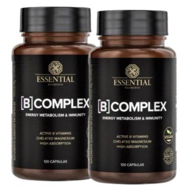 Imagem de Kit 2x B Complex Vitaminas do Complexo B + Magnésio - 120 Caps cada - Essential Nutrition-Unissex