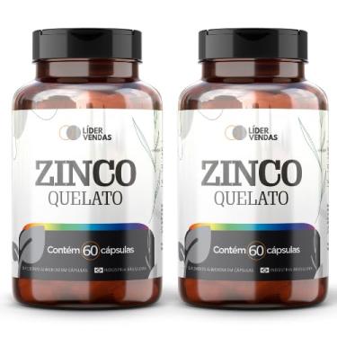 Imagem de Zinco Quelato 500mg - Suplemento Mineral de Alta Absorção - 60 Cápsulas - Auxilia no Sistema Imune, Saúde da Pele e Proteção Antioxidante - Rendimento para 60 Dias - Vegano - 2 potes