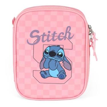 Imagem de Estojo Lilo Stitch Escolar Box 100 Pens Disney Luxcel Rosa