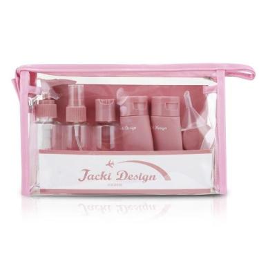 Imagem de Kit Completo p/ Viagem com 10 Frascos e Necessaire Organizador Jacki D