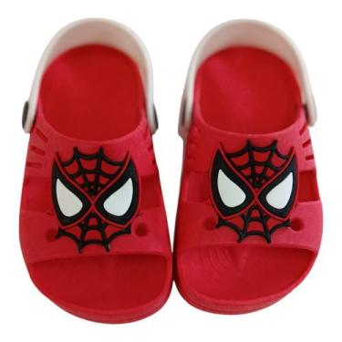 Imagem de Sandália Papete Homem Aranha Infantil Teia Verão Confortável - Marinel
