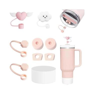 Imagem de Conjunto De Tampas Antivazamento Para Copo Stanley 9 Peças Com 2 Capas