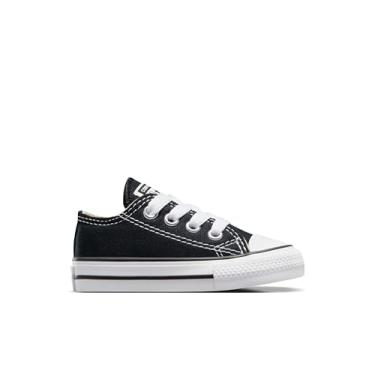 Imagem de Converse Tênis unissex Chuck Taylor All Star de lona cano baixo, tamanho 40, Preto, 11 Little Kid