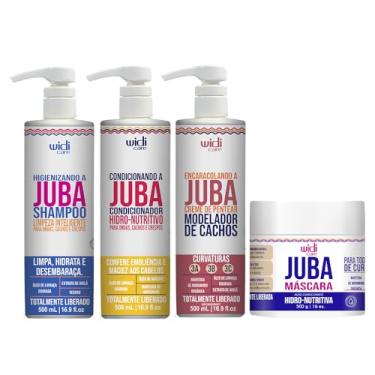 Imagem de Kit Widi Care Juba - Shampoo + Condicionador + Encaracolando + Máscara Hidro-Nutritiva 500ml