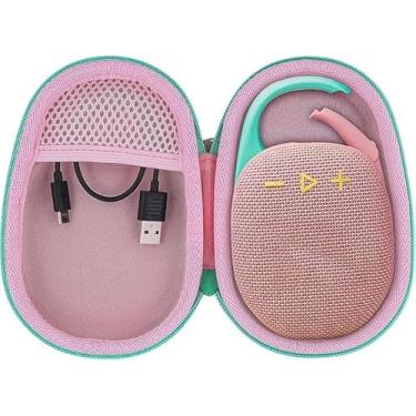 Imagem de co2CREA Estojo Rígido Protetor Compatível com Clip 5 Mini Alto-Falante Portátil à Prova d'Água (Capa Rosa)