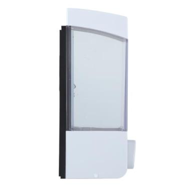 Imagem de Dispenser de Sabonete Líquido Loção e Shampoo em Plástico Manual para Banheiro Suporte Parede Caixa Premium Resistente Recipiente Transparente Fácil R