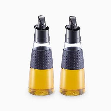 Imagem de Garrafas de óleo comestível garrafa de vidro dispensador de azeite de oliva garrafa de vinagre de óleo adequada para cozinha familiar restaurante 500 ml lecythus(D)
