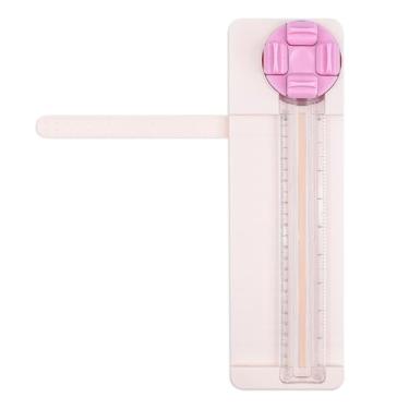 Imagem de Aparador de papel 4 em 1 com lâminas de discagem, cortador de papel multifuncional, faça você mesmo, ferramenta de corte de papel para scrapbooking, linha reta pontilhada e dobrável para cortar papel