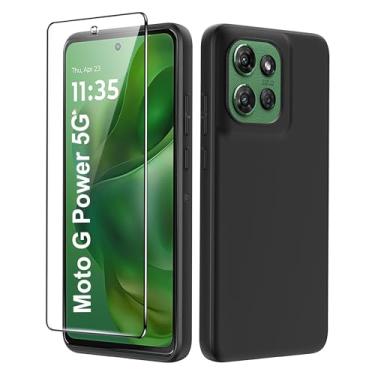 Imagem de Suttkue Película protetora de tela para Motorola Moto G Power 5G (2025) (pacote com 2) vidro temperado e capa para Moto G Power (2024), dureza 9H, antiarranhões, compatível com capas, absorção de