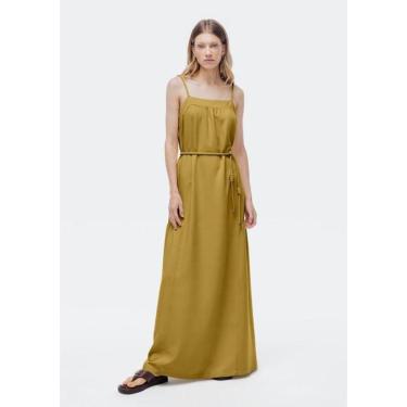 Imagem de Vestido Hering Longo Evasê Creponado Feminino-Feminino