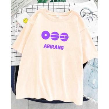 Imagem de Camiseta ARIRANG BTS World Tour 2026 Aesthetic Unissex, Offwhite, GG