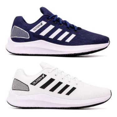 Imagem de Kit 2 Tenis Feminino Masculino Para Academia Caminhada Leve Macio - Ol