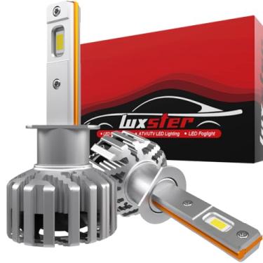 Imagem de LUXSTER 2025 Holyknight, 30000Lm 55W H1 Led Lâmpadas, Lâmpadas De Neblina, Adaptadores De Plugue H1 Incluídos, Talonled Super Bright, 6000K Branco Frio, Pacote De 2