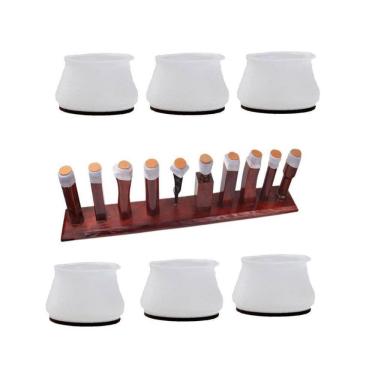 Imagem de Kit 16 Ponteira De Silicone Com Feltro Pé Cadeira E Outros