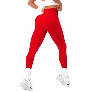Imagem de tincolia Calça de ioga fitness sem costura cintura alta push up legging feminina super elástica academia treino meia-calça - 11-G (63-75 kg)