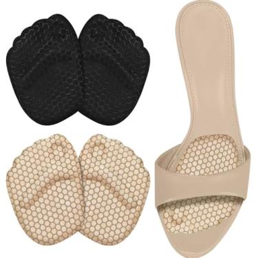 Imagem de Zaiwoo Almofadas para o meio do pé para mulheres, 2 pares de almofadas de pé joanete, salto alto, alívio da dor e conforto, antiderrapante, invisível