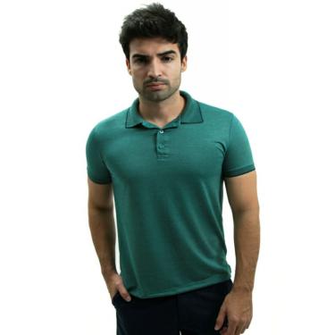 Imagem de Camiseta Masculina Gola Polo Verde Prime Com Elastano