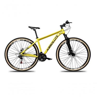 Imagem de Bicicleta Aro 29 Absolute Nero 5 24v Freio A Disco Suspensão Mountain Bike Alumínio Pneu Faixa - Amarelo Tam.19