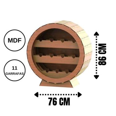 Imagem de Mini Adega Mdf Para 11 Garrafas