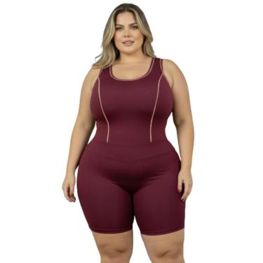 Imagem de Macaquinho Plus Size Feminino Esportivo Alta Elasticidade-Feminino