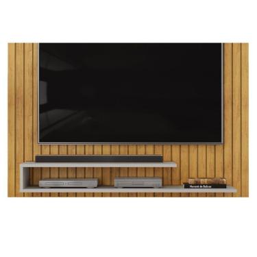 Imagem de Painel Home P/ Tv Até 55 Pol Ripe 134x108cm Freijo/off White - Dj Móveis