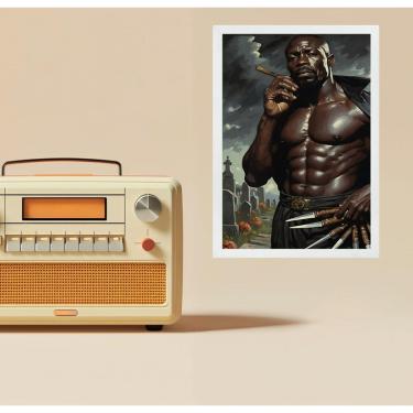 Imagem de Quadro Decorativo Exu 7 Facadas 33X24Cm