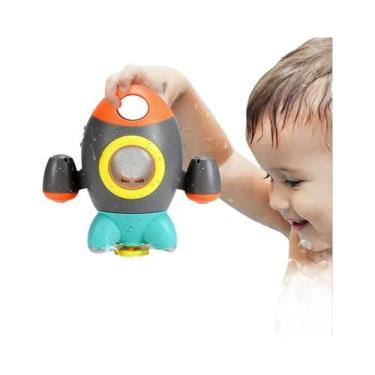 Imagem de Brinquedo De Banho Portátil Em Formato De Foguete Com Jato Rotativo, V