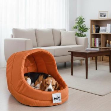Imagem de Cama Suede Iglu Luxo Caes Gato Lavavel Casinha Terracota - - Maxximo P
