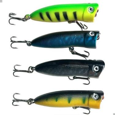 Imagem de Kit 4 Iscas Artificiais Popper Superfície Tucunaré Traíra - Lorben