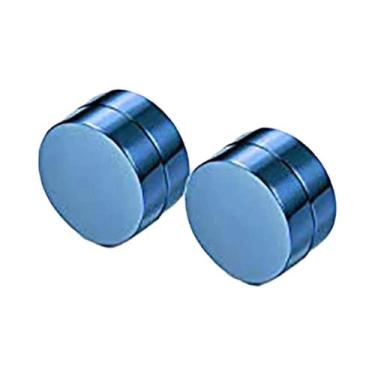 Imagem de Brincos Magnéticos Falsos Em Aço Inoxidável Preto 6-12mm Para Homens E