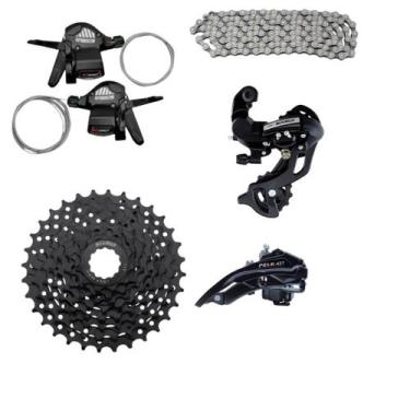 Imagem de Kit Grupo 24v 3x8 Alavanca Câmbios Cassete K7 32d Mtb Bike - SUNRUN