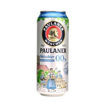 Imagem de Cerveja Alemã Paulaner Weissbier Zero Álcool Lata 500ml