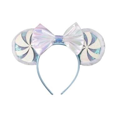 Imagem de Tiara De Natal Com Lantejoulas Em Forma De Floco De Neve Do Mickey Mou