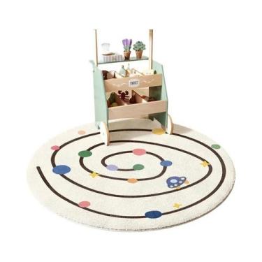 Imagem de Tapete Redondo Colorido Com Padrão, Macio, Antiderrapante E Quente, Id